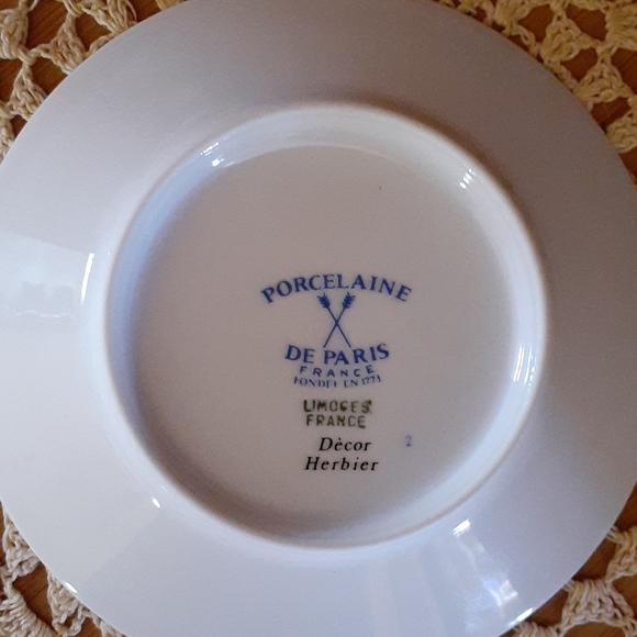 🌿HARD TO FIND VTG🌿 LIMOGES HERBIER CUP & SAUCER - Picture 10 of 12